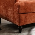 thumbnail image 5 of Breathable Orange Chenille Loveseat with Solid Wood Frame / Ideal for Relaxing at Home, 5 of 6