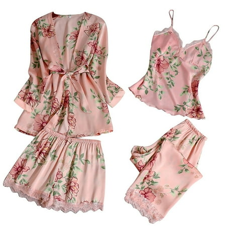 

Sexy Wireless Rimless Pajamas Lace Nightdress Silk Underwear Women Sleepwear