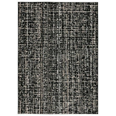 Garland Rug Rumba Black/Earth Tone Indoor Area Rug, 5' x 7'
