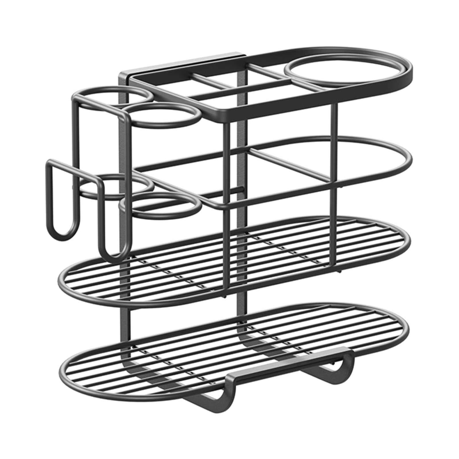 Dvkptbk Hair Tool Organizer Bathroom Organizer For Hair Tools Bathroom Organizer Basket Hair Supplies Organizer Storage Hair Dryer Holder Wall Mount No Drilling Black Friday Clearance Walmart