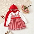 thumbnail image 4 of Zylarhe  Girls Dresses with Red Riding Hood Cosplay Party Dress Outfits with Cloak Cape Kids Fancy Dress Up for Halloween Christmas 2PCS Red 2-3 Years, 4 of 9