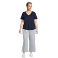 thumbnail image 2 of Terra & Sky Women's Plus Size French Terry Pull On Pants, 2 of 5