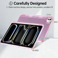 thumbnail image 3 of Dteck for iPad Air 13 Inch Case (M3/M2-2025/2024), iPad Pro 13 (2024) Case, iPad Pro 12.9 Inch Case (2022-2018),Hybrid Shockproof Translucent Protective Cover with Built-in Pencil Holder,Pink, 3 of 6