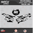 thumbnail image 2 of Kalair GFX Graphics Kit for Ktm MOTORCROSS 4-STROKE 250SX-F, 350SX-F, and 450SX-F (2011-2012) Twitch Series, 2 of 5