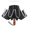 thumbnail image 1 of Lejorain Large Reverse Umbrella -50 Inch Windproof Folding Inverted Umbrella - Upside Down With Safety Reflective Strip, 1 of 4