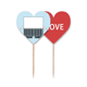 thumbnail image 1 of Papelera de código de barras Unbranded Palillos de dientes bandera etiqueta de amor, 1 of 4