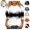 White, variant on Mfakffe Kids Crew Neck 3/4 Sleeve Tops Retro Geometric Color Block Printed Casual T-Shirt Soft Loose Fit Fashion Tee for Children Daily Wear