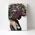 thumbnail image 3 of Aarocafa -Colorful Afro Silhouette Inner Frame Canvas Poster -Stretched Abstract Pop Art for Vibrant Spaces | Stretched Canvas Art | Modern Pop Art | Ready to Hang & Vibrant -8x12in -Inner Frame, 3 of 7