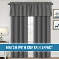 thumbnail image 6 of Blackout Curtain Valances for Kitchen Windows/Bathroom/Living Room/Bedroom Thermal Insulated Rod Pocket Valances for Windows, 4 Pack, 52" x 18", 6 of 15