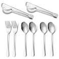 thumbnail image 1 of Ensemble d'Ustensiles de Service en Acier Inoxydable Premium 410: Couverts Multi-Usages Résistants à la Rouille avec Cuillère Étanche, Pinces à Steak et Design Élégant – Idéal pour une Repas Décontracté, Facile à Nettoyer et Durable, 1 of 6