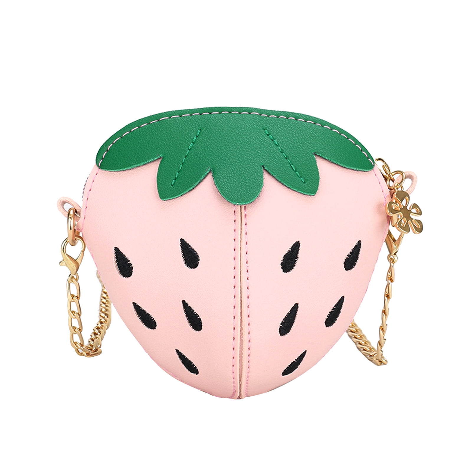 Women Fanny Bag Cute Cartoon Strawberry Bag New Fashion Waist Bag Girls  Cute Fruit Purse And Handbag