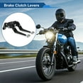 thumbnail image 2 of Unique Bargains Short Long Brake Clutch Levers for Suzuki GSXR150 2017-2020 Adjustable Motorcycle Handlebar Brake Lever Aluminum Alloy Black Handle Silver Tone End, 2 of 6