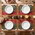 thumbnail image 4 of Smile Xmas Snowman Winter Christmas Placemats Set of 4, 12 x 18 Inch, Red, 4 of 8