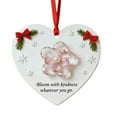 thumbnail image 1 of Adorno de Amistad de Cristal Marino En Forma de Corazón | Adorno Colgante para Árbol de Navidad de 8 Cm | Regalo para Recordar, 1 of 1
