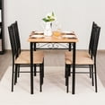 thumbnail image 3 of Costway 5 PC Dining Set Wood Metal Table and 4 Chairs Kitchen Breakfast Furniture New, 3 of 10