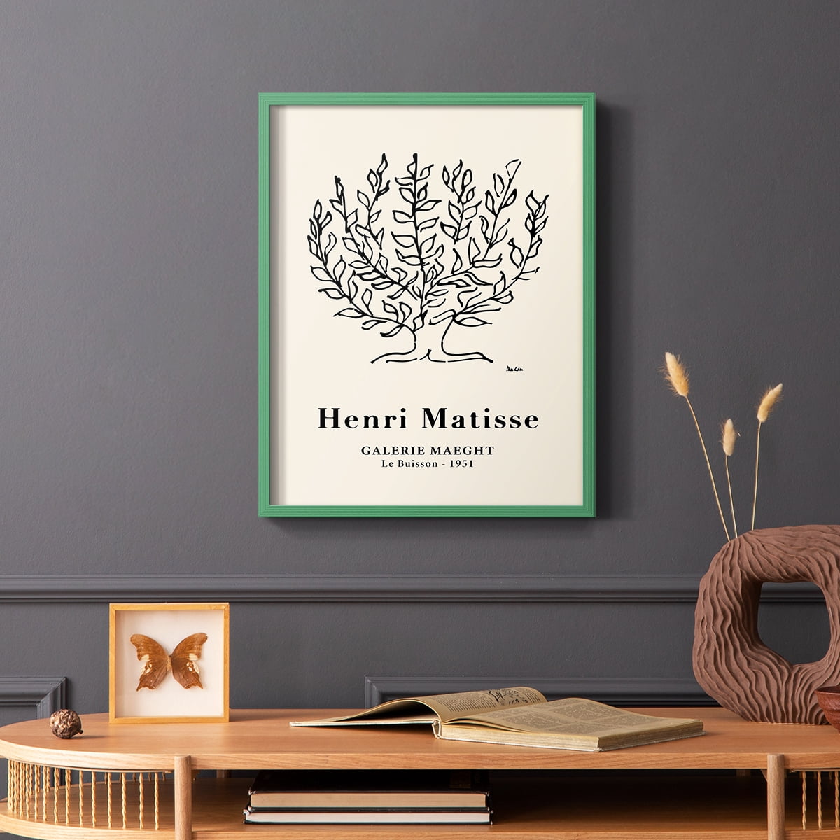 Matisse CXLVIII Framed Print in Green Solid Wood 8 x 10 Framed Print