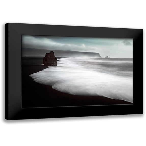 Luca, Liloni 18x13 Black Modern Framed Museum Art Print Titled - The Black Beach
