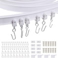 thumbnail image 1 of Cqxid Hardware Protractor Under $15 Home & Garden Protractor PVC Plastic Curtain Rail Set 3 Meter Bendable Track Quiet U Shaped L Shaped Curved Track, 1 of 4