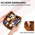 thumbnail image 2 of Bolsa de maquillaje de viaje ALEXTINA de cuero vegano verde impermeable, 2 of 7