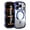 Darkpurple, variant on ELEHOLD Magnetic Case For iPhone 17 Pro With Built-in Lens Protector,Compatible with Mag-safe Accessories, Shockproof Plating Curly Wavy Frame Clear Back Cover for Women Men,Silver