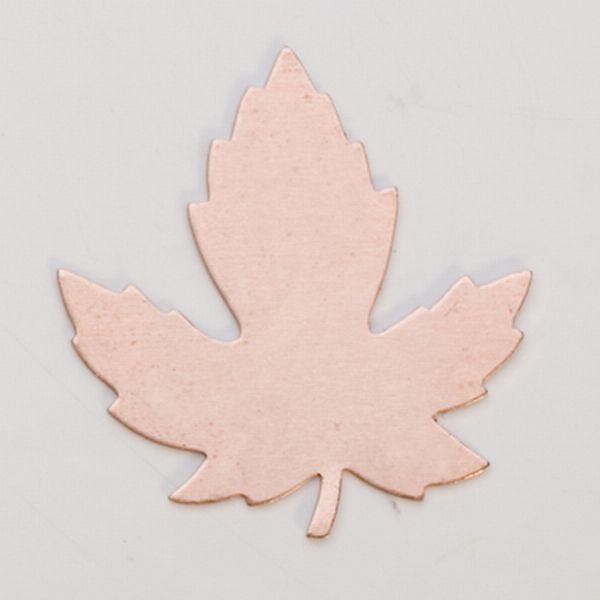 Copper Maple Leaf, 24 Gauge, 29 by 28 Millimeters, Pack of 6 - image 1 of 1