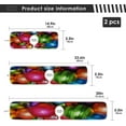 thumbnail image 3 of Coolnut Colorful Christmas Balls Kitchen Sink Splash Guard 2 Packs Faucet Absorbent Mats Xmas Ornaments Faucet Handle Drip Catcher Quickly Drying Mat for Kitchen Counter Bathroom, 30"x5.5", 3 of 7