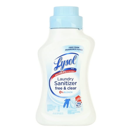 Lysol Laundry Sanitizer, Free & Clear, 41 Oz, Eliminates Odors and ...