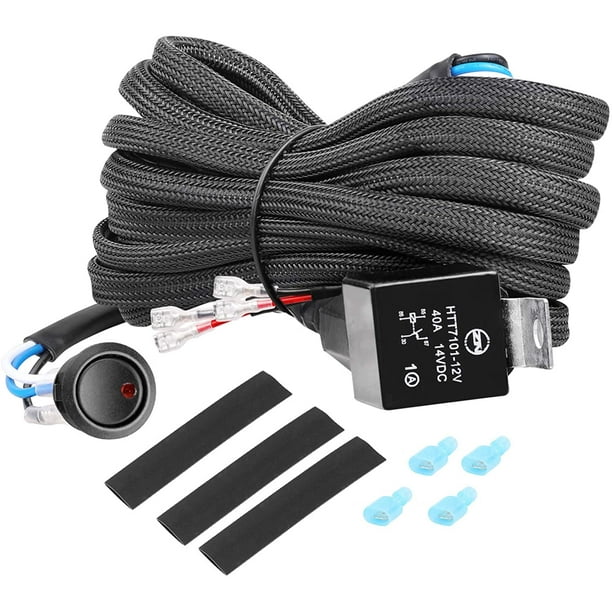 Heavy Duty Wiring Harness Kit OFFROADTOWN 12V Relay Rock ONOFF Switch