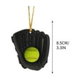 thumbnail image 2 of Fasiaou Softball Glove Ornament, Acrylic Softball Gift, Sports Ornament for Softball Lovers, Hanging Pendant for Car or Backpack, for Softball Players and Fans (F), 2 of 8