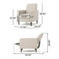 thumbnail image 4 of GDF Studio Macedonia Mid-Century Modern Button Tufted Fabric Recliner, 4 of 12