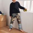 thumbnail image 5 of Wukai Wolf Family Winter Wonderland Print Teenagers' Pajama Pant Sleep Pajama Lounge Pant PJ Bottoms with Pockets and Button Fly(Available in Big & Tall)-Small, 5 of 6