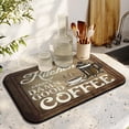 thumbnail image 3 of Coffee Mat, Coffee Vintage Wood Brown Pattern Coffee Bar Mat for Coffee Station Accessories and Organizer, Absorbent Dish Drying for Kitchen Counter, Coffee Bar Decor Coffee Machine Mat 19.5x12in, 3 of 7