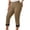 Khaki, variant on Capri Leggings for Women Elastic High Waist Slim Fit Lace Hem Stretchy Workout Yoga Pants Capris Leggings