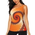 thumbnail image 1 of Fotbe Orange Rotating Blusas Sin Mangas para Mujer – Estilo Casual, Corte Suelto, Slim-Fit, Cuello Redondo Deportivo, Tops de Verano para Gimnasio y Yoga-X-Large, 1 of 7