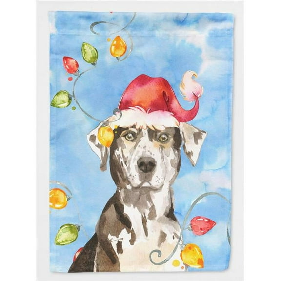 Christmas Lights Catahoula Leopard Dog Garden Size Flag