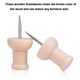 thumbnail image 4 of Heldig 100 Pieces Wood Push Pins Round Head Wooden Pushpins Wooden Thumb Tacks with Steel Needle Point Decorative Wooden Push Pins for Map Photos Documents Bulletin BoardsB, 4 of 9