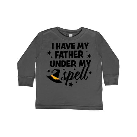 

Inktastic I Have My Father Under My Spell with Cute Witch Hat Gift Toddler Boy or Toddler Girl Long Sleeve T-Shirt