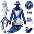thumbnail image 2 of Disfraz de Cosplay de GenshinImpact Focalors Furina, vestido de Cosplay de Focalors, peluca, zapatos, sombrero, traje encantador, atuendo de Furina, Comic Con de Halloween, 2 of 5