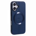 thumbnail image 1 of KAIYANG KIGC - Funda para iPhone 16 compatible con MagSafe con revestimiento de cuero con textura de lichi y policarbonato y TPU - B Azul Multicolor, 1 of 5