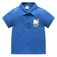 thumbnail image 3 of Hello Kitty, nueva chica, uniforme escolar con solapa de dibujos animados, Tops para niños, POLO coreano de verano para niños, Camiseta de algodón de media manga para bebé, 3 of 5