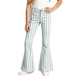 thumbnail image 5 of JAJAHO Girls Flare School Uniform Pants Striped Flat Front Bell Bottoms Back To School Clothes For Kids 5-16Y, 5 of 6
