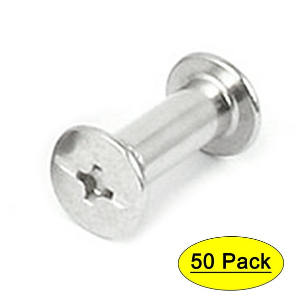 Unique Bargains Album Book Nickel Plated Binding Screws Posts Docking
