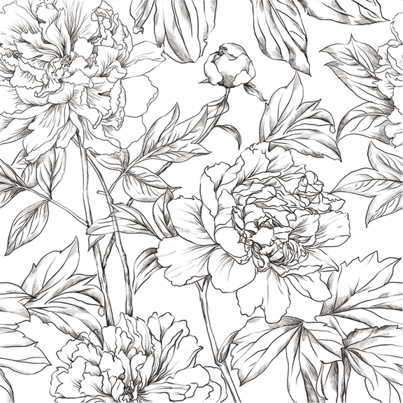 Xiayi Floral Linear Peel and Stick Wallpaper 56.7 Sq. ft