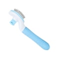 thumbnail image 2 of Pet Comb, Prevent Skin Diseases Remove Dirt Self Cleaning Slicker Brush With Non-Slip Grooves For Cats For Home For Dogs For Pet Shop Blue, 2 of 8
