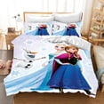 thumbnail image 4 of Ensemble de Literie Frozen Housse de Couette Imprimée Mignonne Dessin Animé Housse de Couette Simple 3 Pcs 1 Maison, 4 of 6