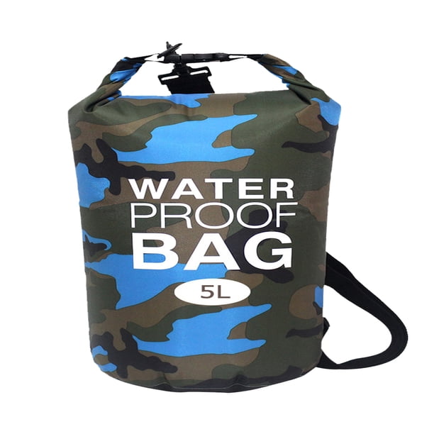 Btafrte Natación Impermeable Camuflaje Seca para Acampar Al Aire Libre (5L Azul Claro)