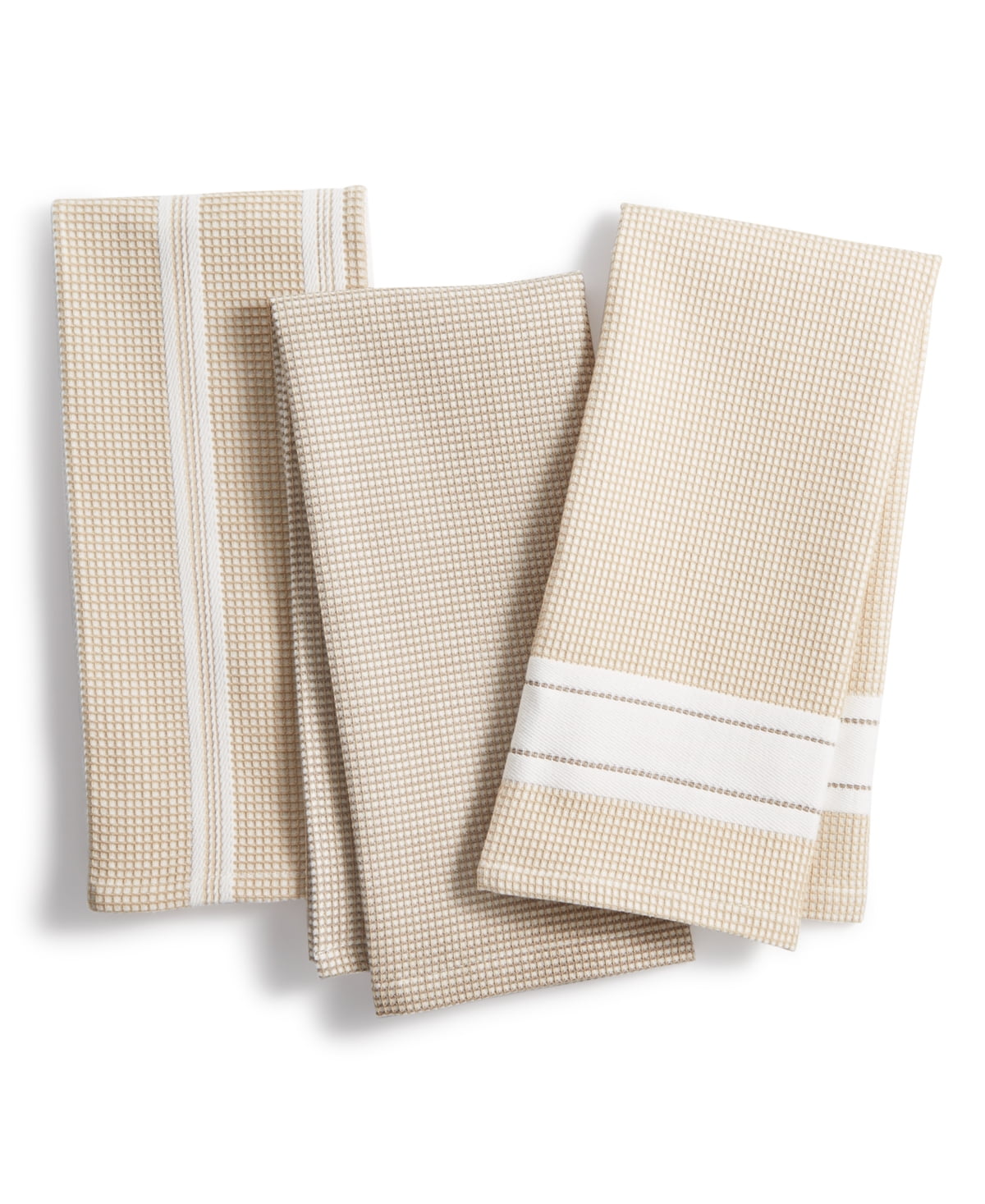Martha Stewart Collection 3Pc. Waffle Weave Kitchen Towels