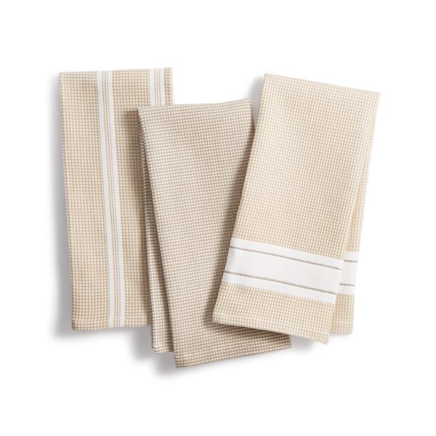 Martha Stewart Collection 3Pc. Waffle Weave Kitchen Towels