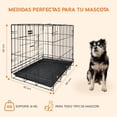 thumbnail image 3 of Jaula de acero Poli Pets para mascota 61x40x50cm color negro, 3 of 8