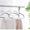 thumbnail image 3 of Paquete de 50 clips para perchas, perchas de plástico multiusos, se enganchan fácilmente a los pantalones de ropa, clips fuertes para los dedos para el hogar, la oficina, blanco, 3 of 5